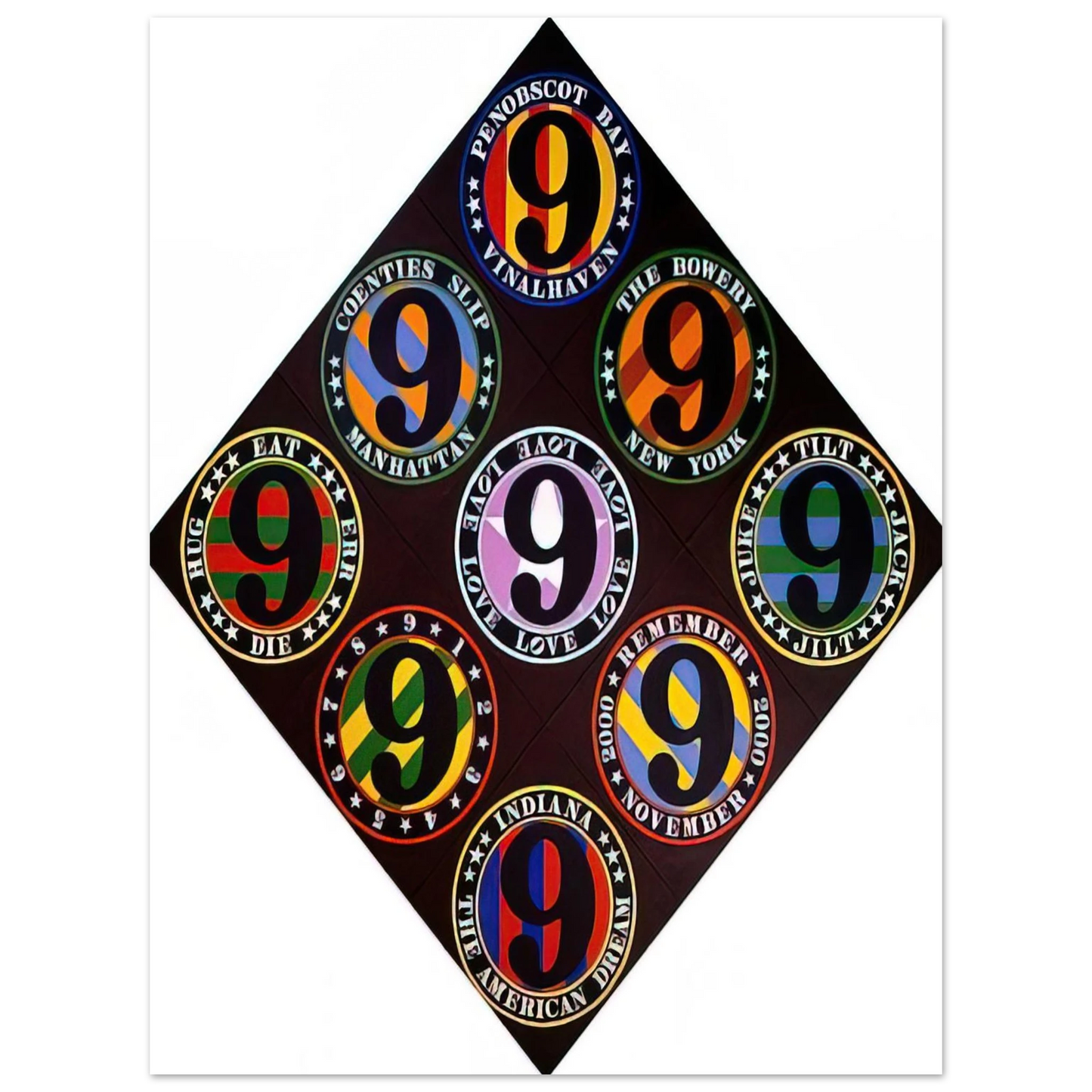 Robert Indiana - The Ninth American Dream 75x100 cm / 30x40inches Fine Art Poster