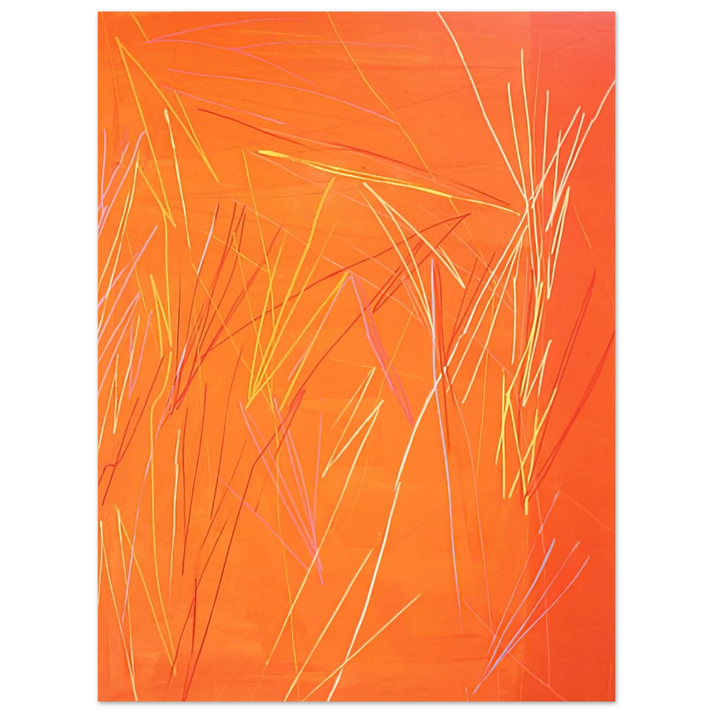 Ronnie Landfield - Fire Flute - 1974 75x100 cm / 30x40inches Fine Art Poster