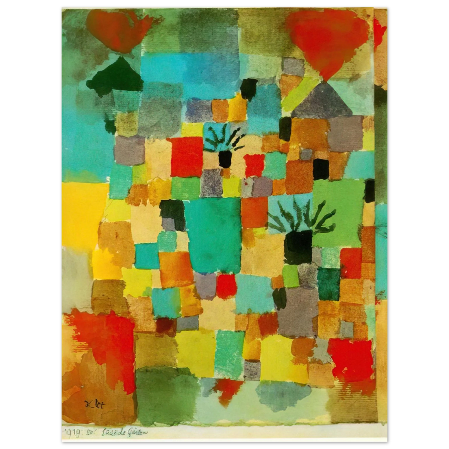Paul Klee - SOUTHERN TUNISIAN GARDENS 1919 75x100 cm / 30x40inches Fine Art Poster