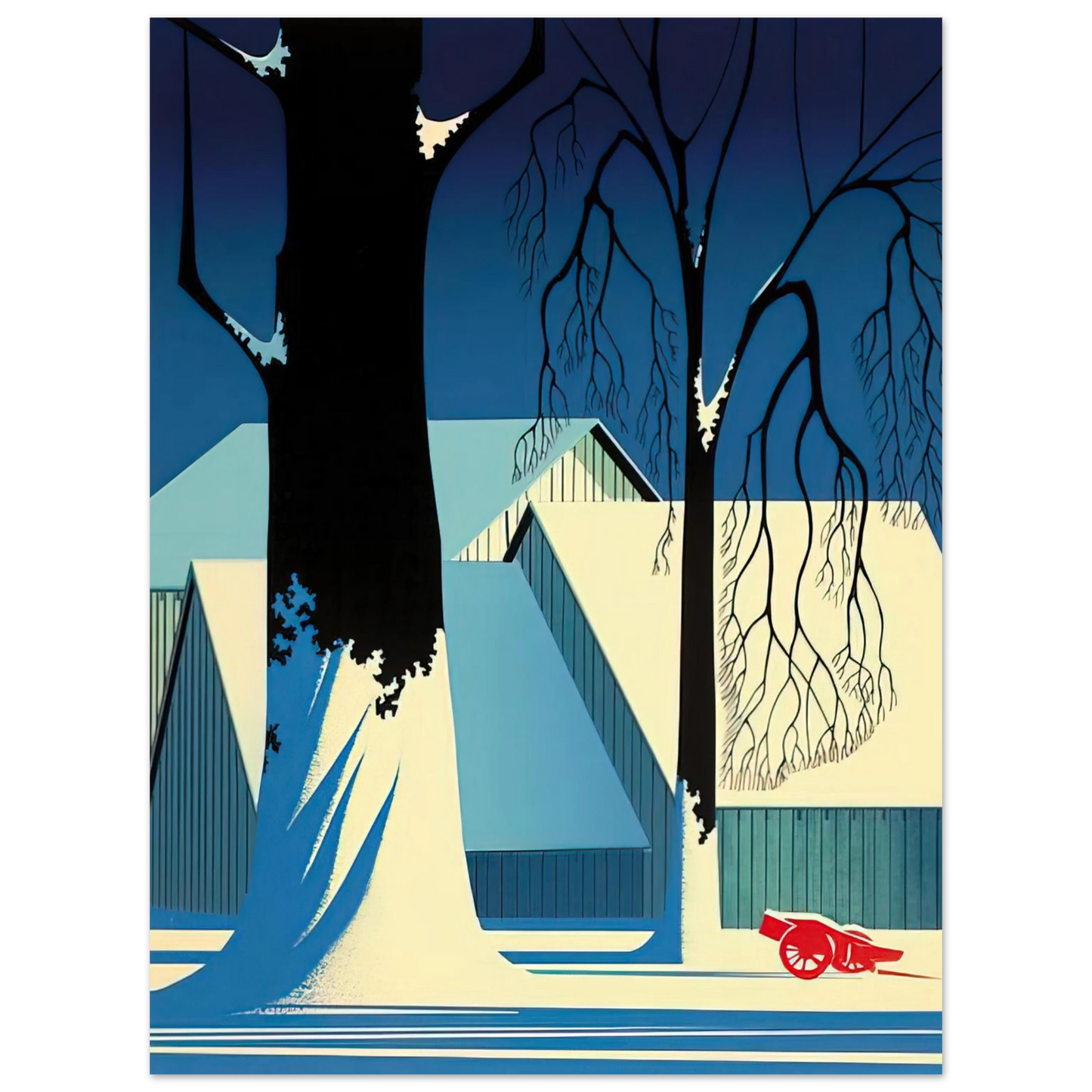 Eyvind Earle - Turquoise 75x100 cm / 30x40inches Fine Art Poster
