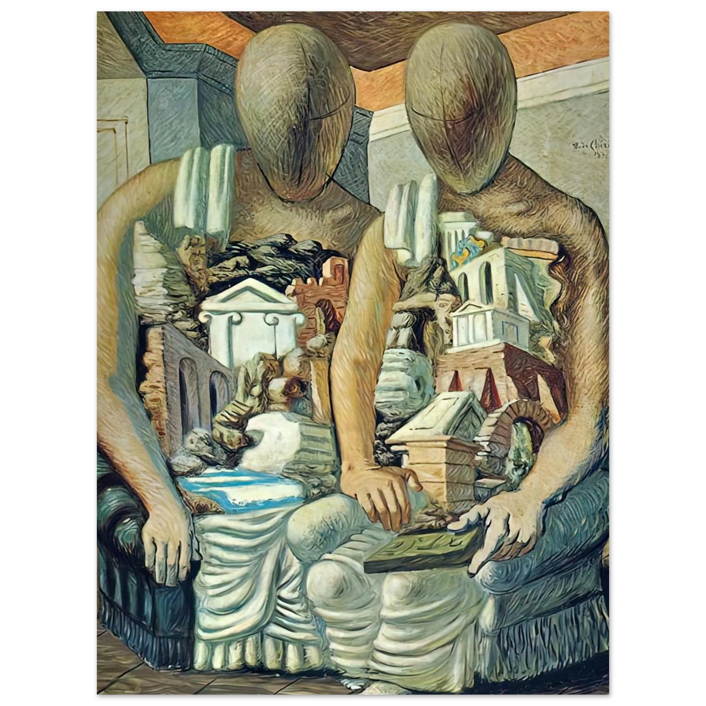 Giorgio de Chirico - THE ARCHAEOLOGISTS 1927 75x100 cm / 30x40inches Fine Art Poster