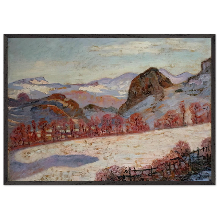 Saint-Sauves-dAuvergne - 1900 France - Armand Guillaumin 70x100 cm / 28x40 inches Framed Art Print – Black Wooden Frame