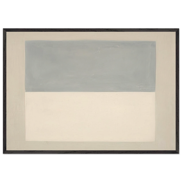 Rain Study - Agnes Martin 70x100 cm / 28x40 inches Framed Art Print – Black Wooden Frame