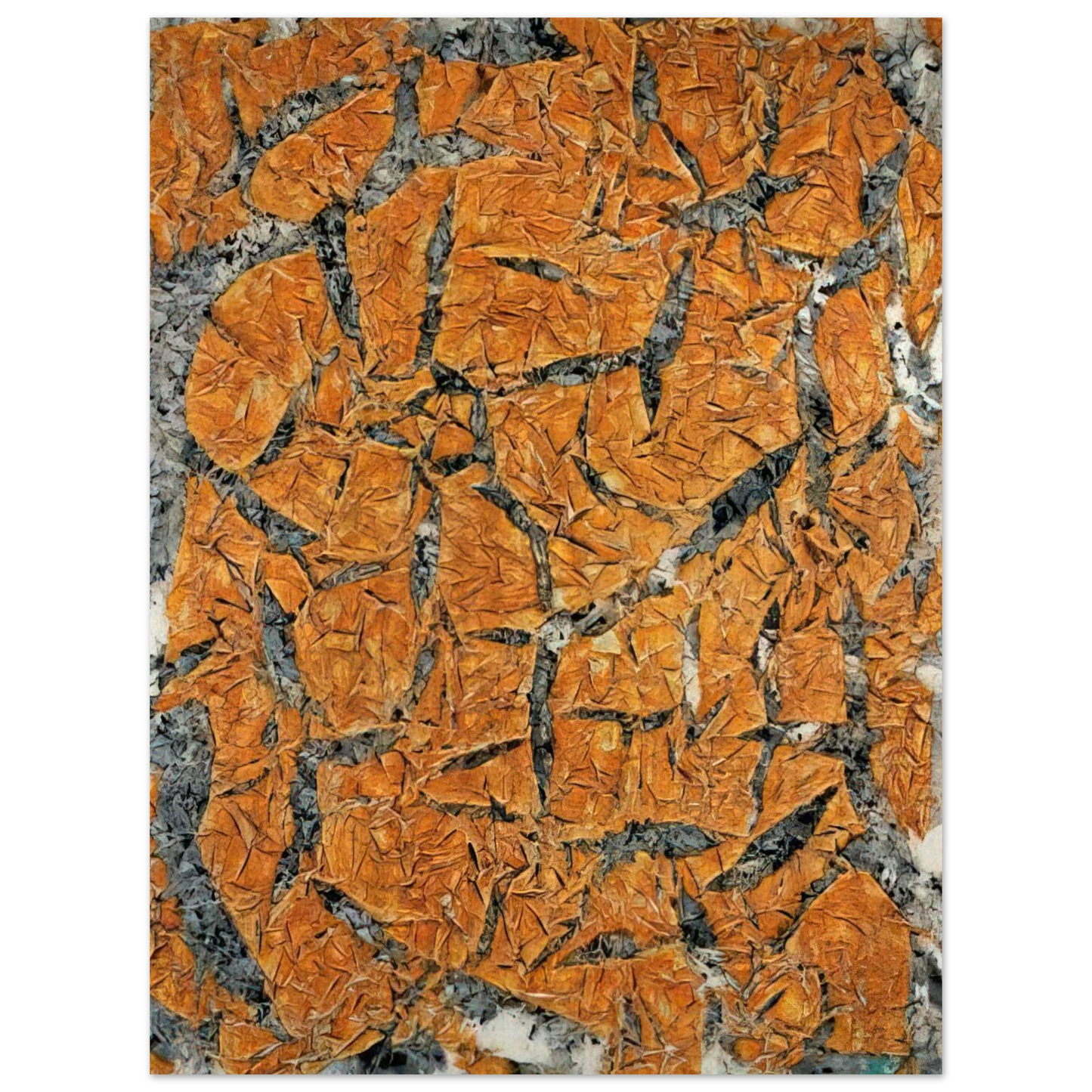 Simon Hantai - Mariale, MD 4, série le manteau de la Vierge - 1962 75x100 cm / 30x40inches Fine Art Poster