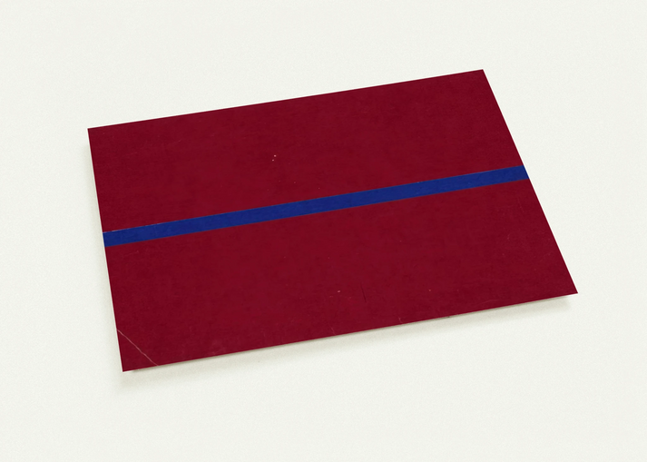 Blue and Red from the series Line Form Color By Ellsworth Kelly Pack of 10 Post Cards | Ellsworth Kelly Post Cards | A6 (10.5 x 14.8 cm) - 4.1 x 5.8 inches
