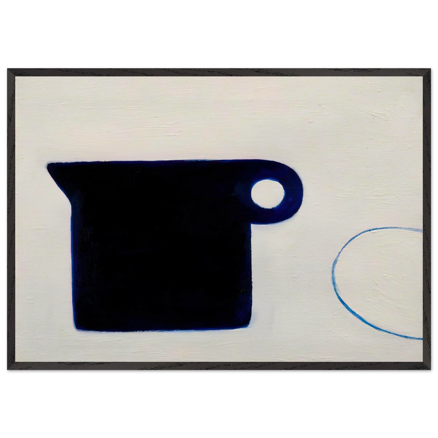Poem for a Jug No4 - 1980 - William Scott 70x100 cm / 28x40 inches Framed Art Print – Black Wooden Frame