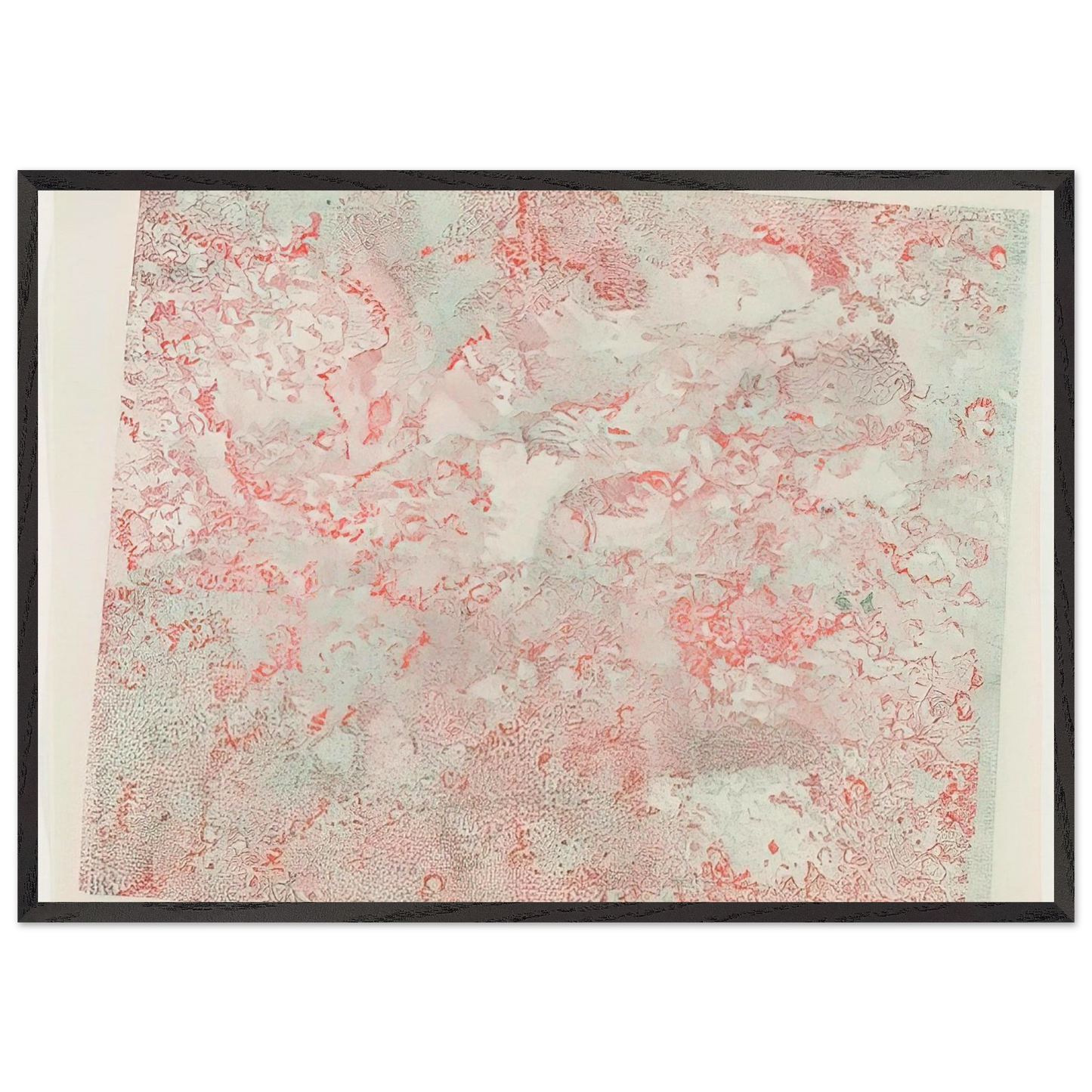 Anaglyphic View Moon Rocks Stereoscopic Image of Lunar Surface - 1973 - Nancy Graves 70x100 cm / 28x40 inches Framed Art Print – Black Wooden Frame