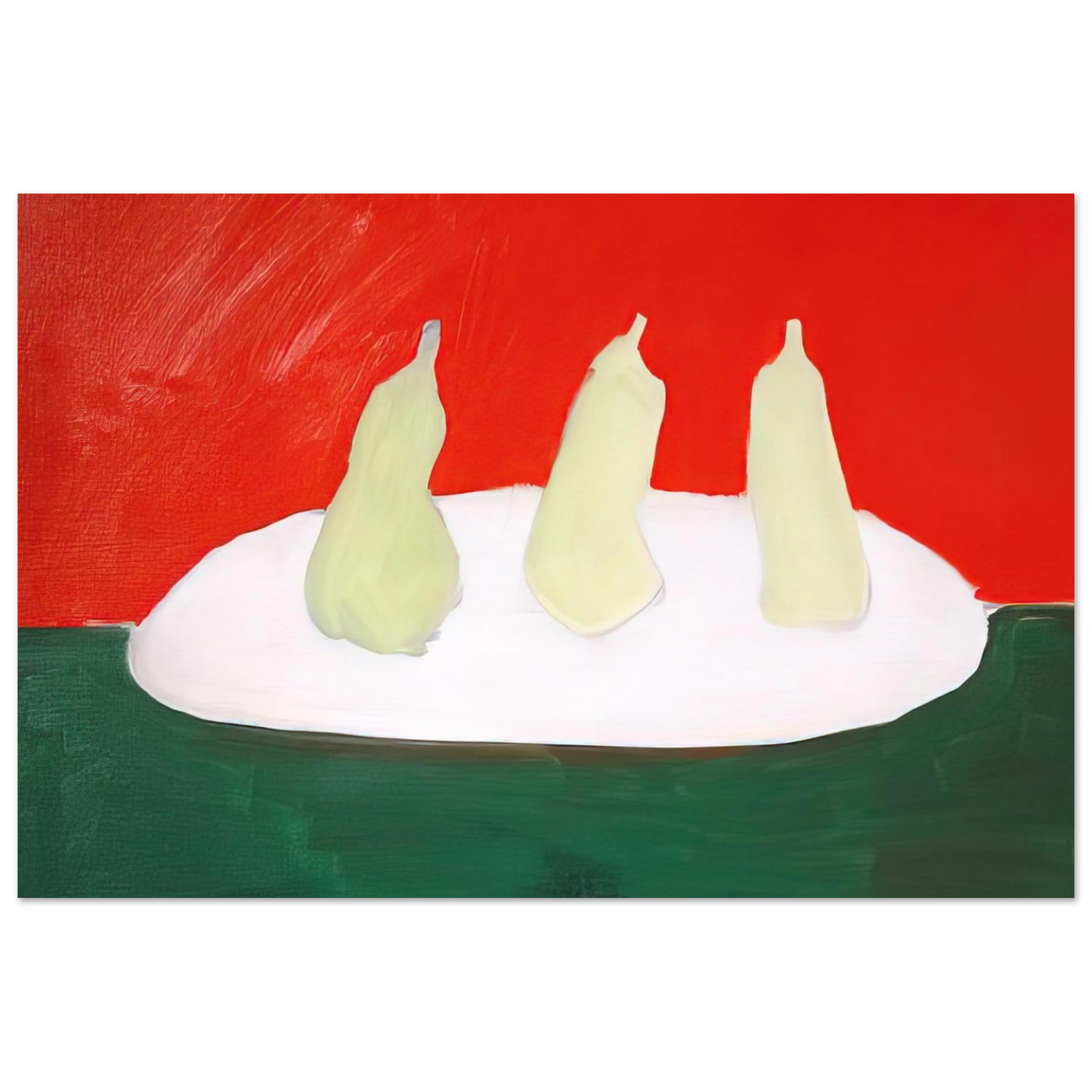 Nicolas de Stael - Nature morte, poires, fond vert et orange - Art Informel Fine Art Poster