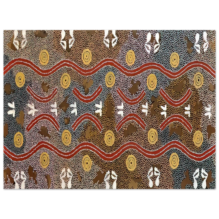 Clifford Possum Tjapaltjarri - Possum Dreaming - Native Art 75x100 cm / 30x40inches Fine Art Poster
