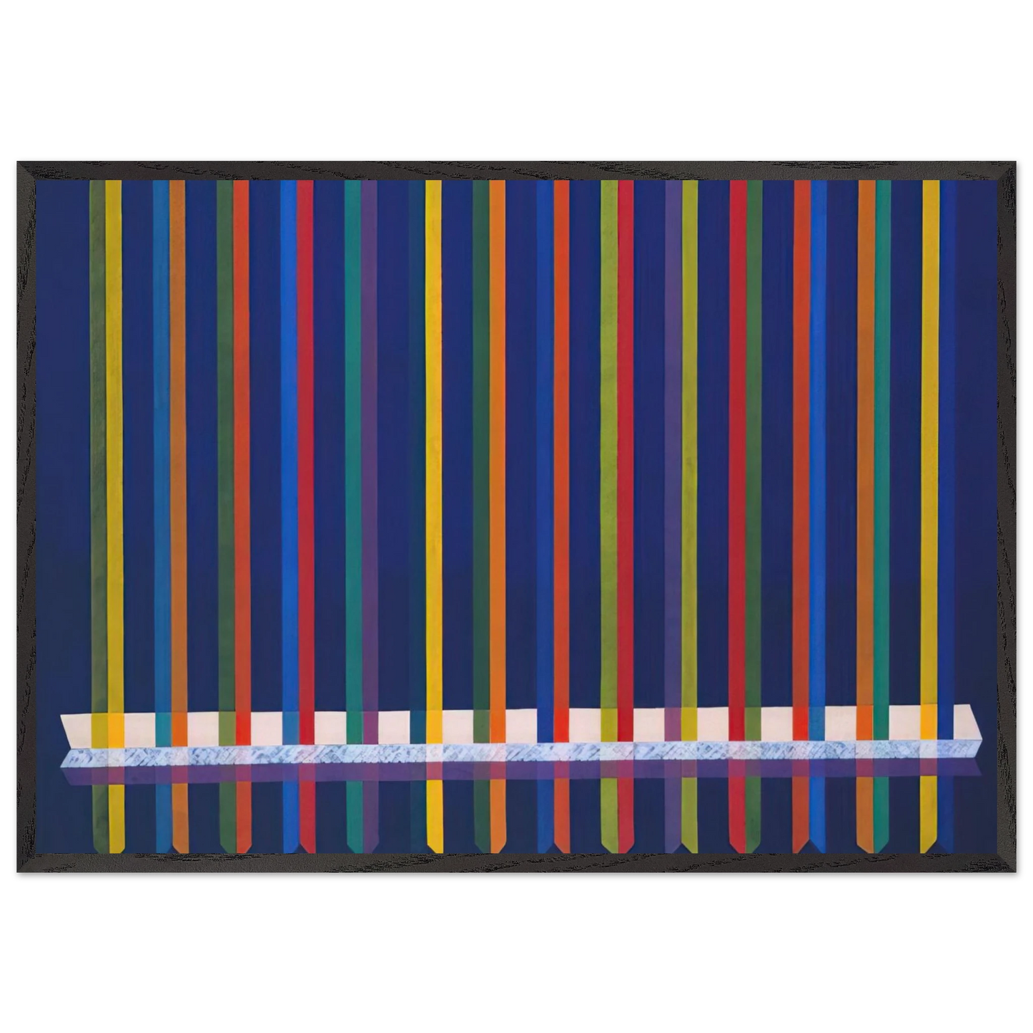 Very Sharp - Piero Dorazio 70x100 cm / 28x40 inches Framed Art Print – Black Wooden Frame