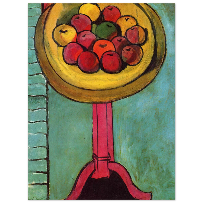 Henri Matisse - APPLES ON A TABLE GREEN BACKGROUND 1916 75x100 cm / 30x40inches Fine Art Poster