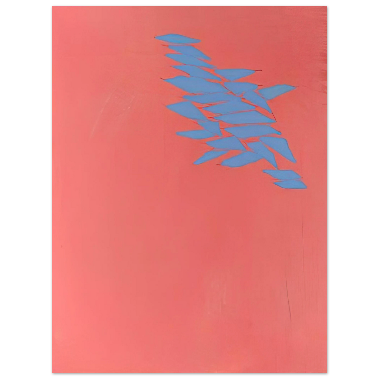 Robert Goodnough - Untitled Blue, Red - 1973 75x100 cm / 30x40inches Fine Art Poster