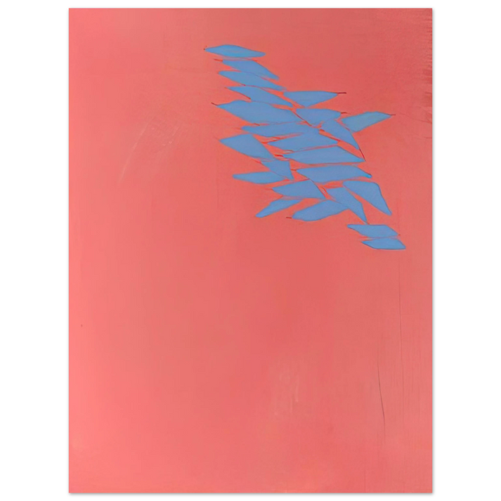 Robert Goodnough - Untitled Blue, Red - 1973 75x100 cm / 30x40inches Fine Art Poster