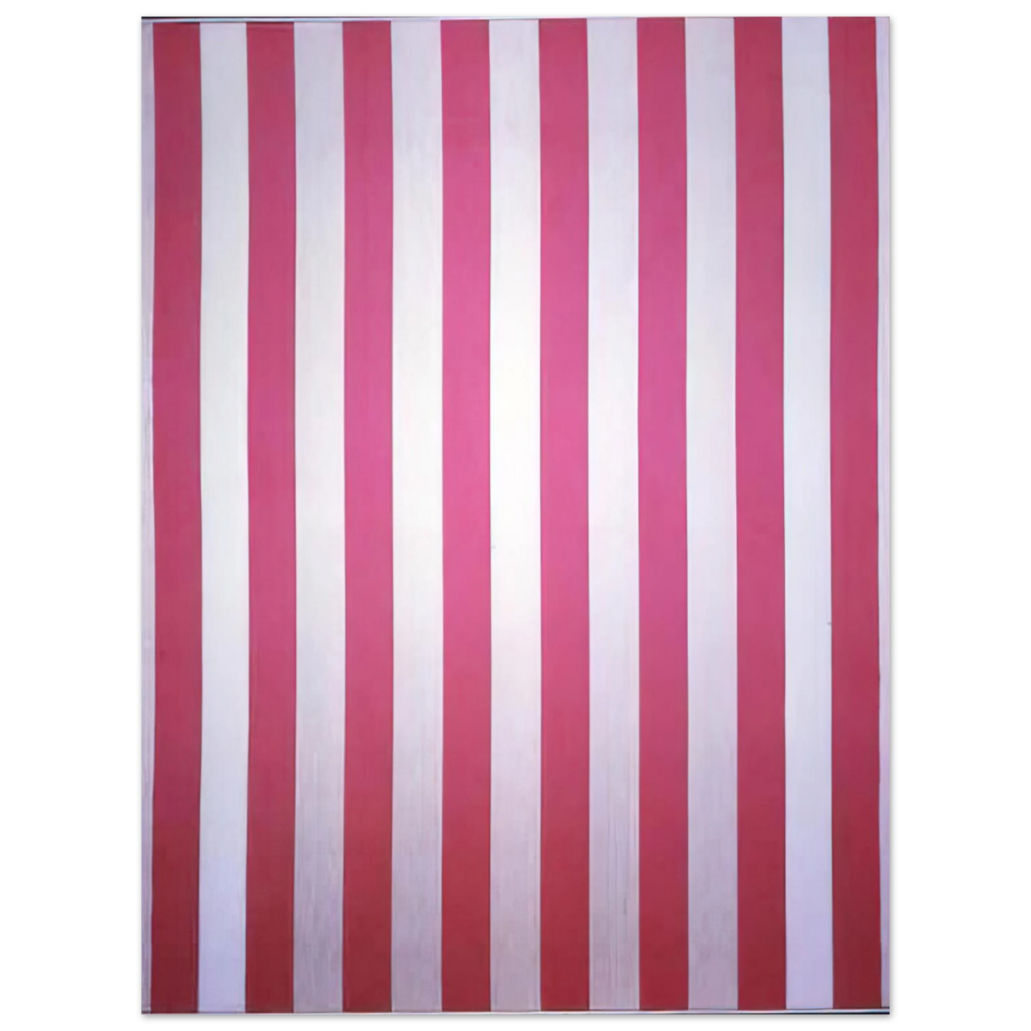Daniel Buren - Peinture acrylique blanche sur tissu rayé blanc et rouge - 1970 75x100 cm / 30x40inches Fine Art Poster