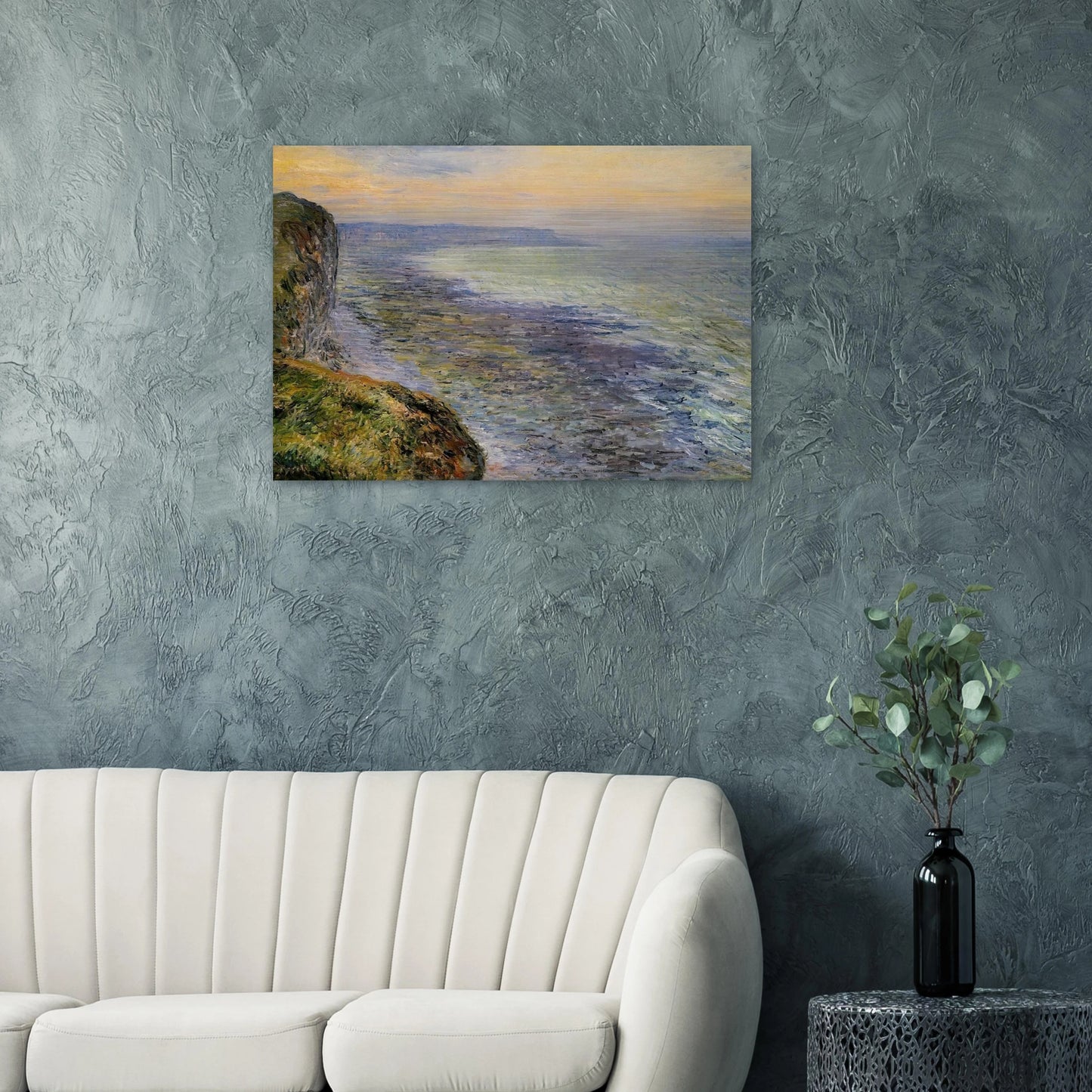 Seascape near Fecamp - claude monet Brushed Aluminum Print - 70x100 cm / 28x40 inches | claude monet Aluminum Print | claude monet Prints