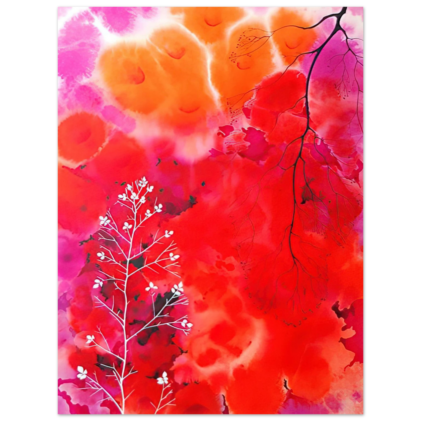 Eyvind Earle - Flower Fantasy 75x100 cm / 30x40inches Fine Art Poster