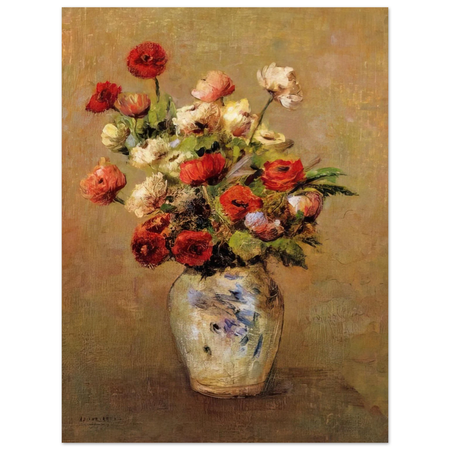 Odilon Redon - BOUQUET OF FLOWERS 75x100 cm / 30x40inches Fine Art Poster