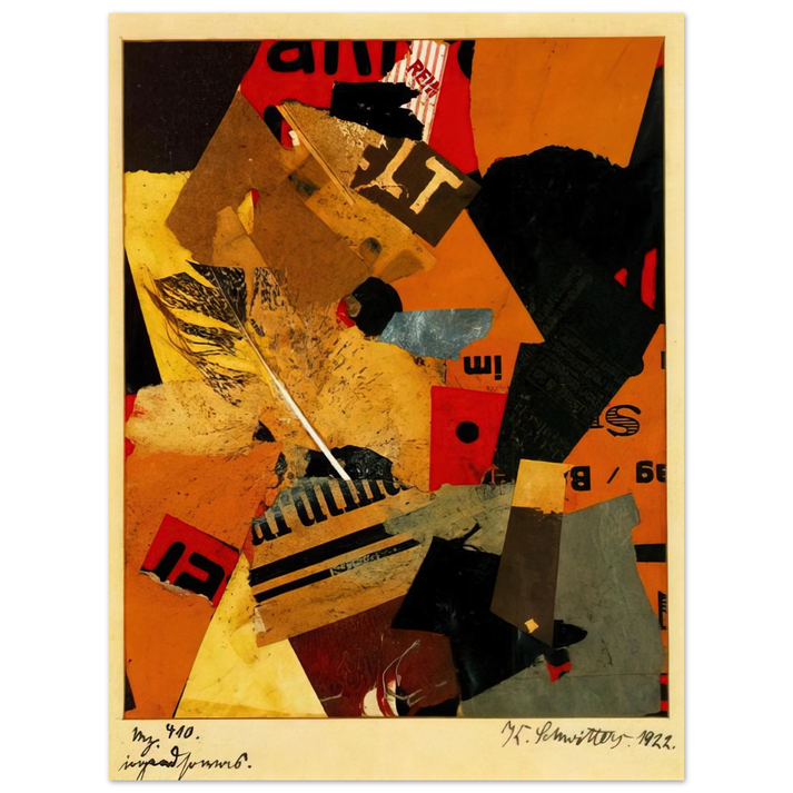 Kurt Schwitters - SOMETHING OR OTHER 1922 75x100 cm / 30x40inches Fine Art Poster