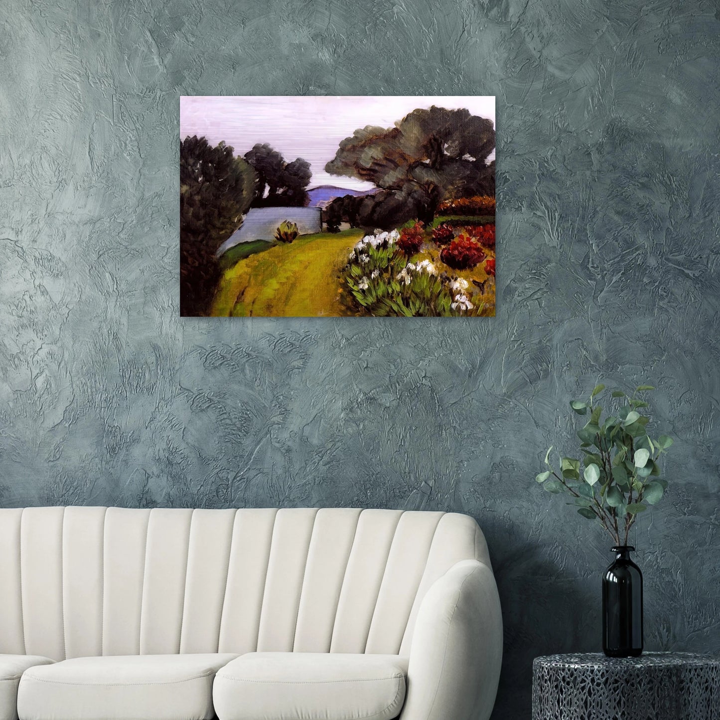 IN THE NICE COUNTRYSIDE GARDEN OF IRISES 1919 - Henri Matisse Brushed Aluminum Print - 70x100 cm / 28x40 inches | Henri Matisse Aluminum Print | Henri Matisse Prints
