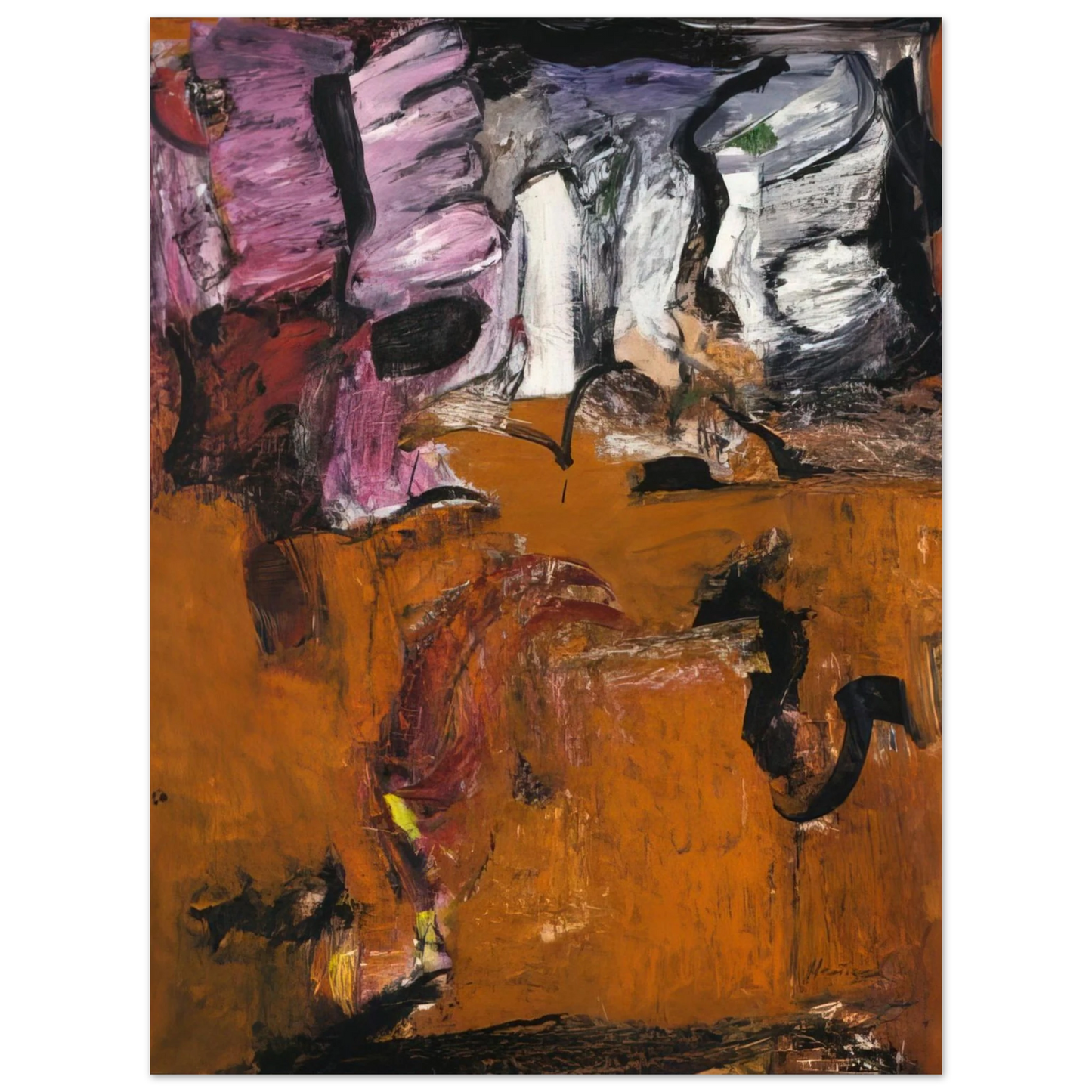 Grace Hartigan - PALLAS ATHENA EARTH 1961 75x100 cm / 30x40inches Fine Art Poster
