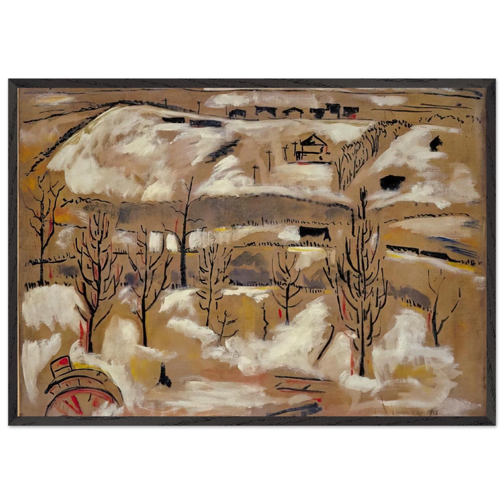 THE HILL - Man Ray 70x100 cm / 28x40 inches Framed Art Print – Black Wooden Frame