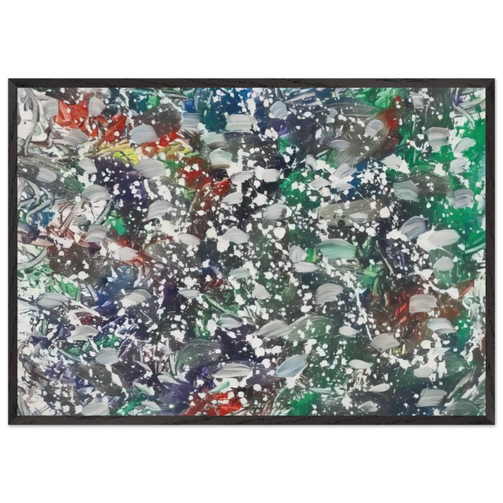 Neigeoliale - Marcel Barbeau 70x100 cm / 28x40 inches Framed Art Print – Black Wooden Frame