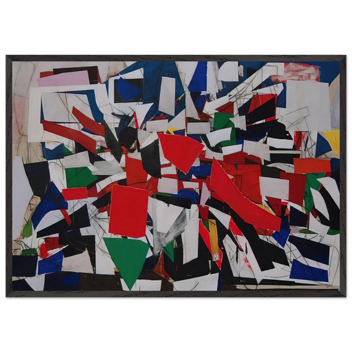 Struggle - 1967 - Robert Goodnough 70x100 cm / 28x40 inches Framed Art Print – Black Wooden Frame