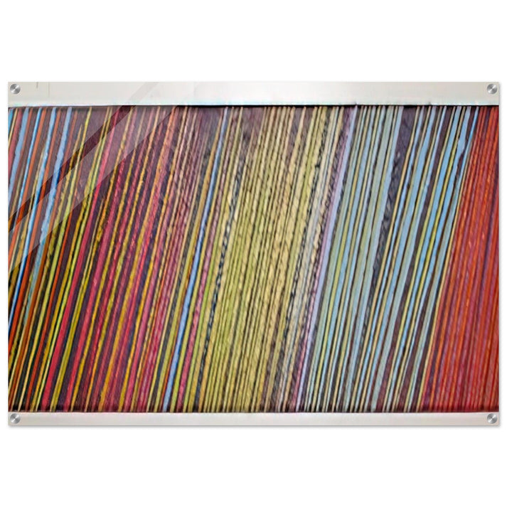 Red Line Painting - 1968 - Ronnie Landfield Acrylic Print - 70x100 cm / 28x40″ inches
