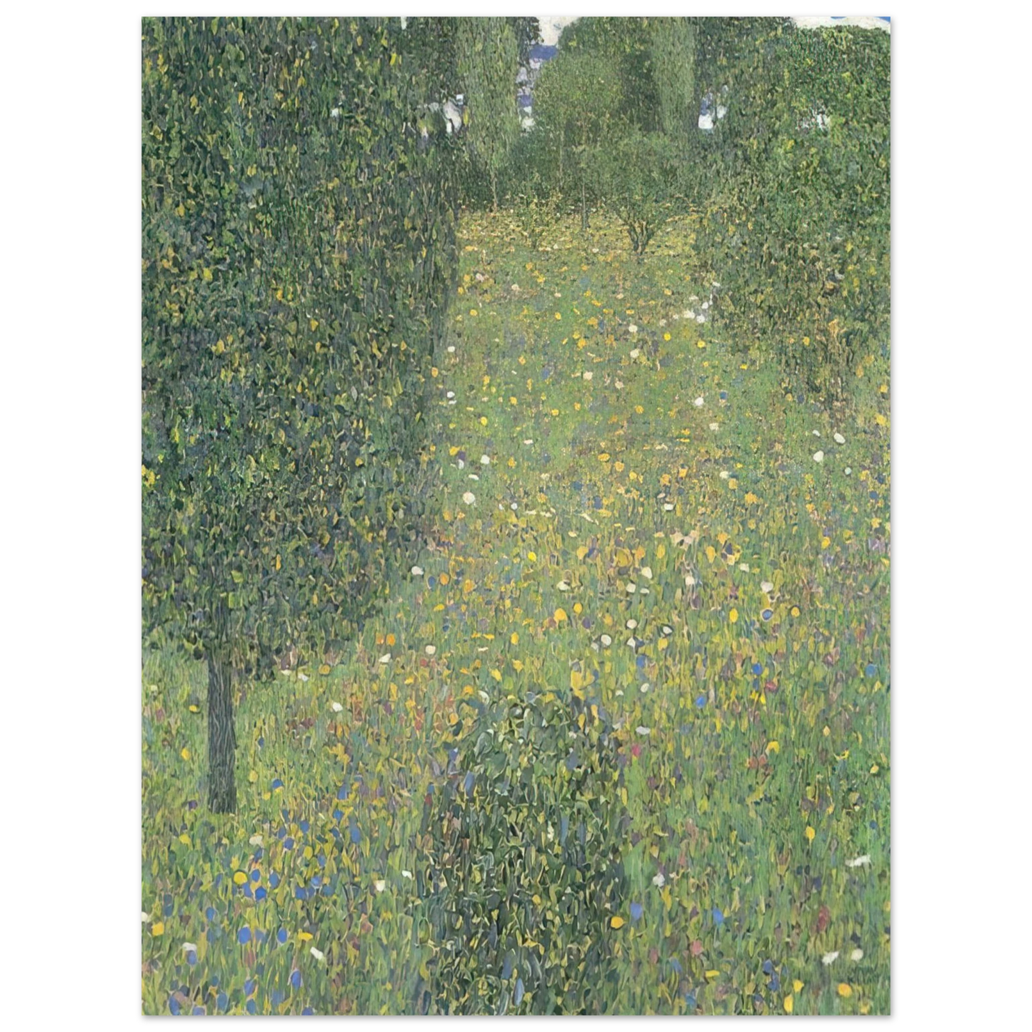 Gustav Klimt - LANDSCAPE GARDEN MEADOW IN FLOWER 75x100 cm / 30x40inches Fine Art Poster