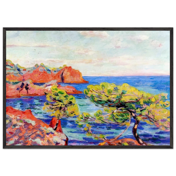Le Trayas - 1907 - Armand Guillaumin 70x100 cm / 28x40 inches Framed Art Print – Black Wooden Frame