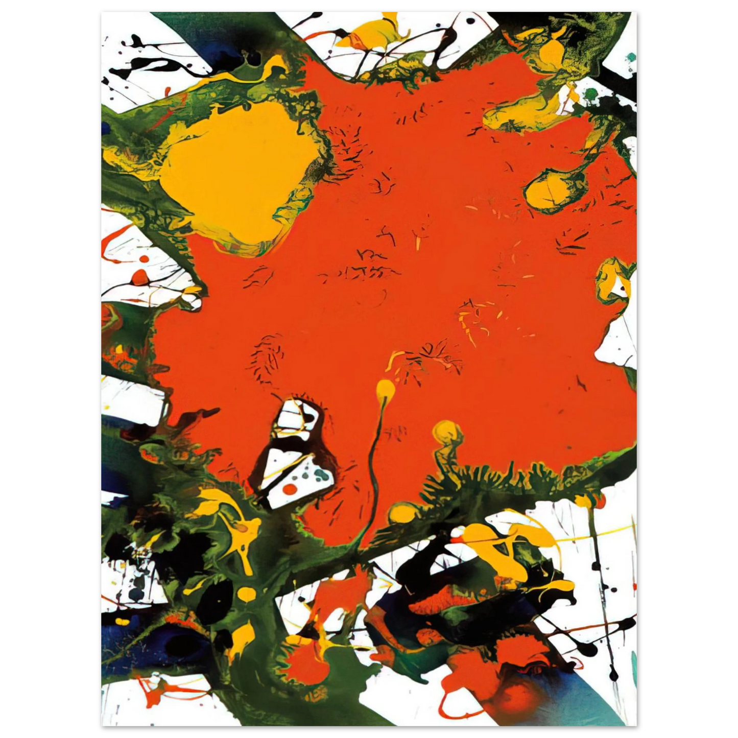 Sam Francis - Untitled SFP94-127 SFF 1797 75x100 cm / 30x40inches Fine Art Poster