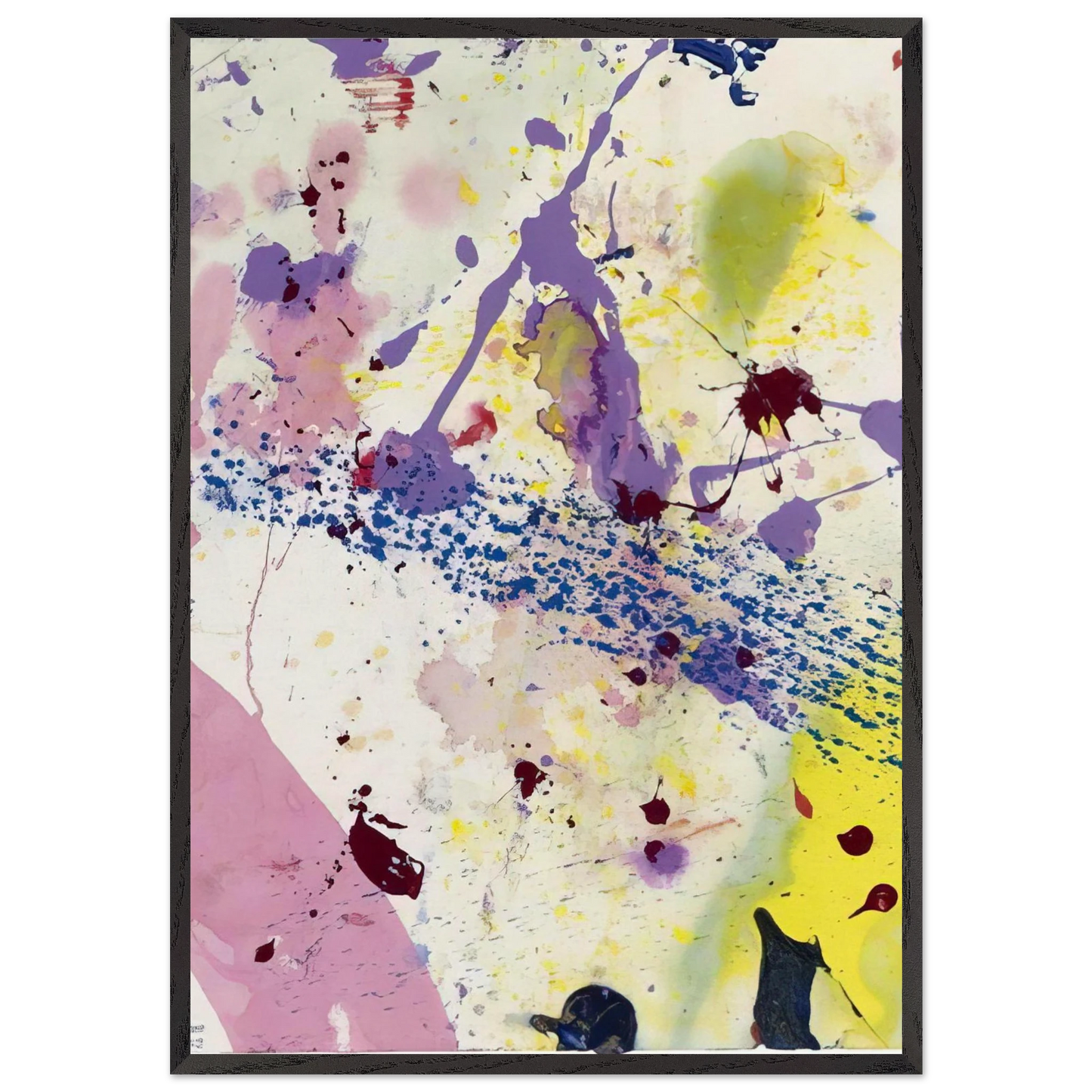 Untitled SF 90-342 - Sam Francis 70x100 cm / 28x40 inches Framed Art Print – Black Wooden Frame