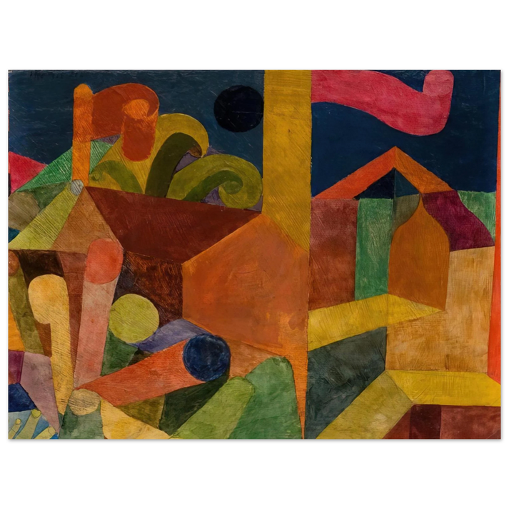 Paul Klee - LANDSCAPE WITH FLAGS 1914 75x100 cm / 30x40inches Fine Art Poster