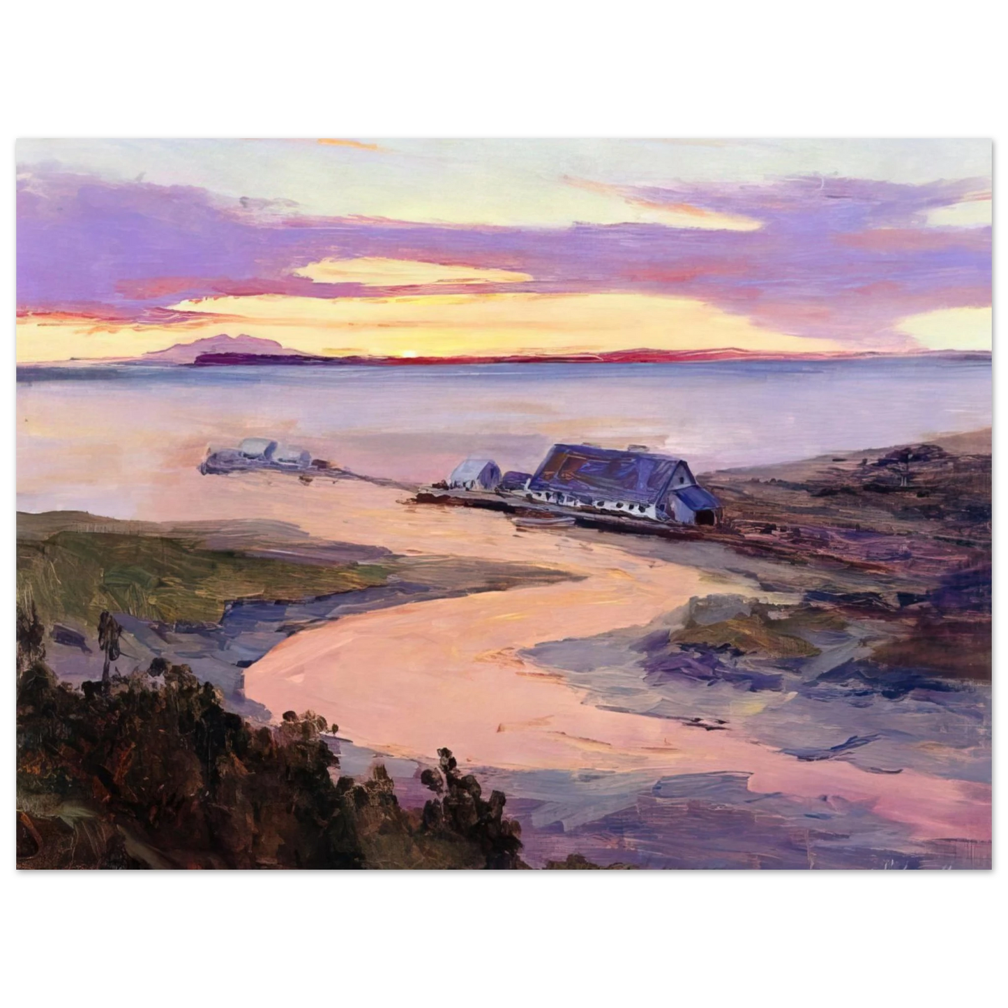 Sydney Laurence - Emard Salmon Cannery - 1915 75x100 cm / 30x40inches Fine Art Poster