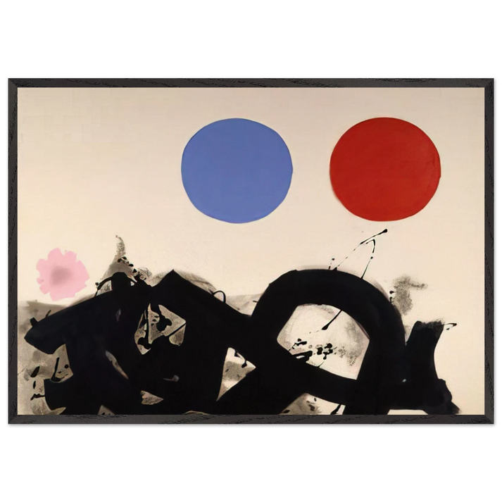 Rolling - 1961 - Adolph Gottlieb 70x100 cm / 28x40 inches Framed Art Print – Black Wooden Frame