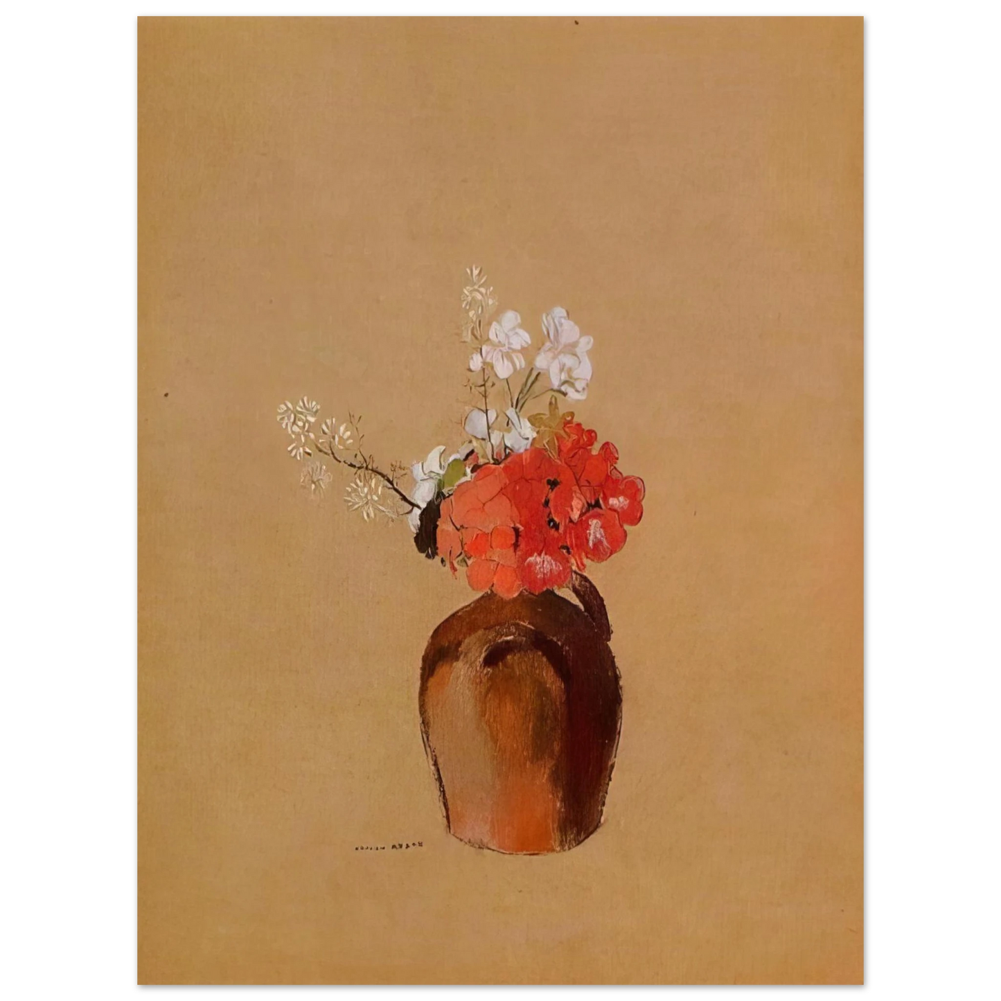 Odilon Redon - FLOWERS IN A POT 75x100 cm / 30x40inches Fine Art Poster