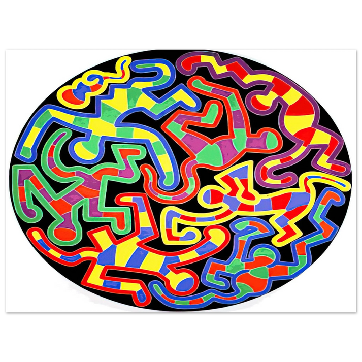 Keith Haring - MONKEY PUZZLE 1988 75x100 cm / 30x40inches Fine Art Poster | Keith Haring Art For Sale