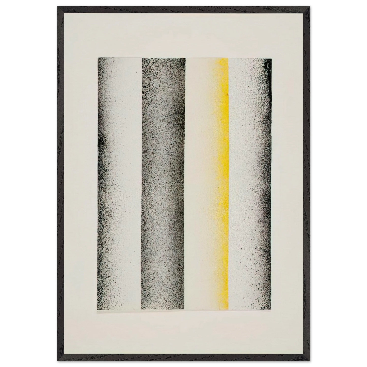 Sprayed Picture - 1965 - Charlotte Posenenske 70x100 cm / 28x40 inches Framed Art Print – Black Wooden Frame
