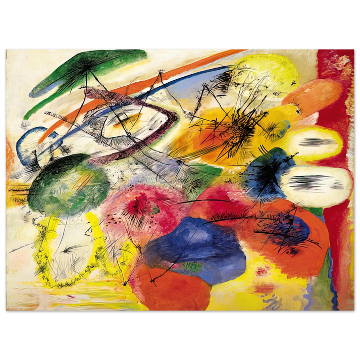 Wassily Kandinsky - BLACK STROKES I 1913 75x100 cm / 30x40inches Fine Art Poster