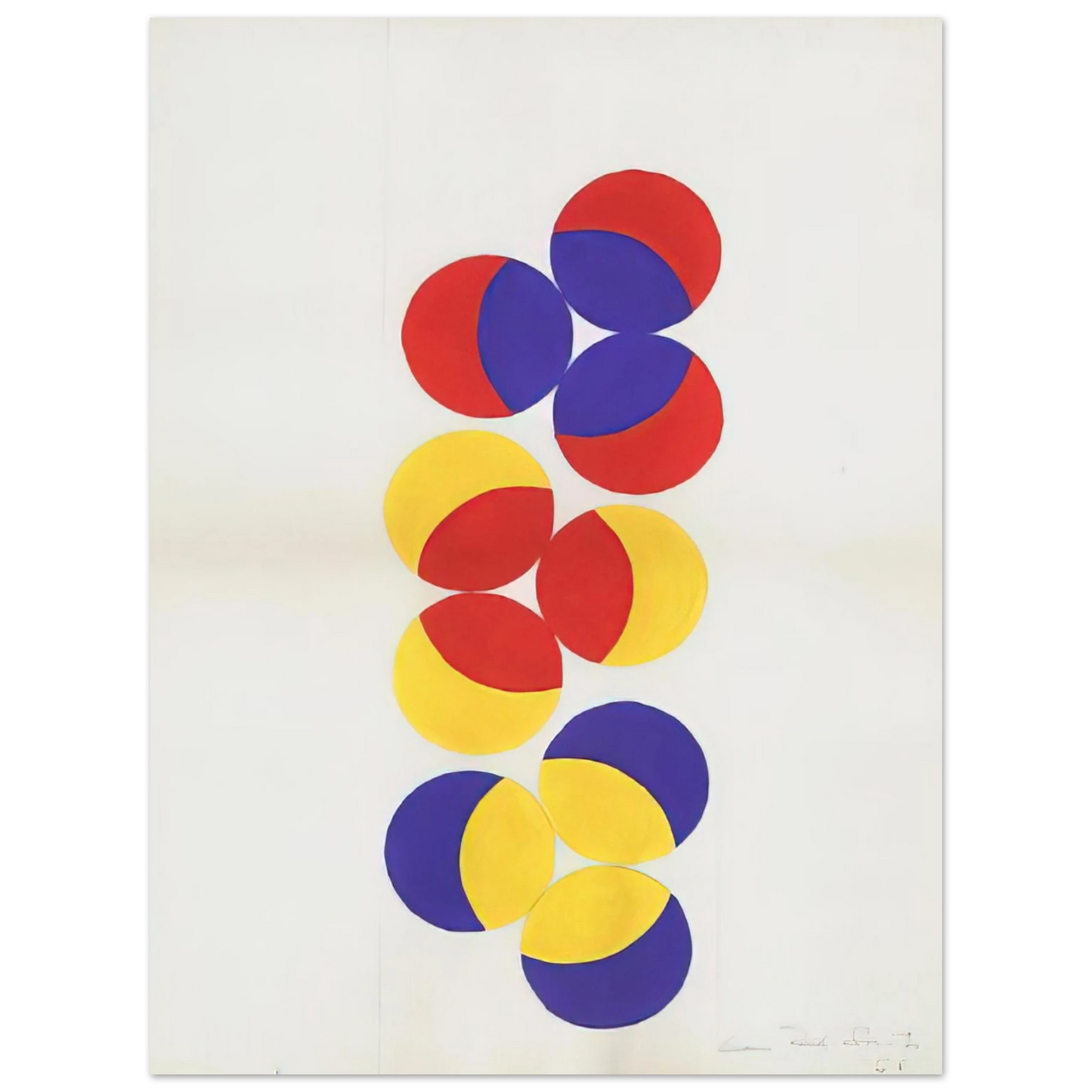 Leon Polk Smith - Untitled - 1968 75x100 cm / 30x40inches Fine Art Poster