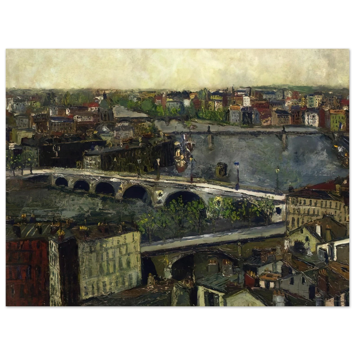 Maurice Utrillo - THE BRIDGES OF TOULOUSE 75x100 cm / 30x40inches Fine Art Poster