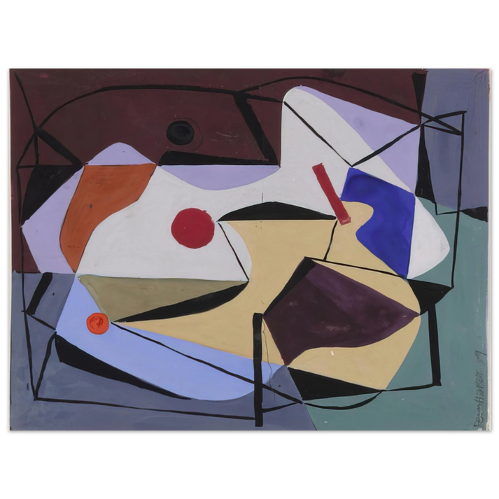 Ad Reinhardt - Study for a Painting - 1939 75x100 cm / 30x40inches Fine Art Poster