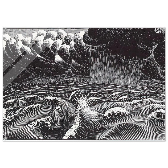 THE 2ND DAY OF THE CREATION - MC Escher Acrylic Print - 70x100 cm / 28x40″ inches | Maurits Cornelis Escher Prints