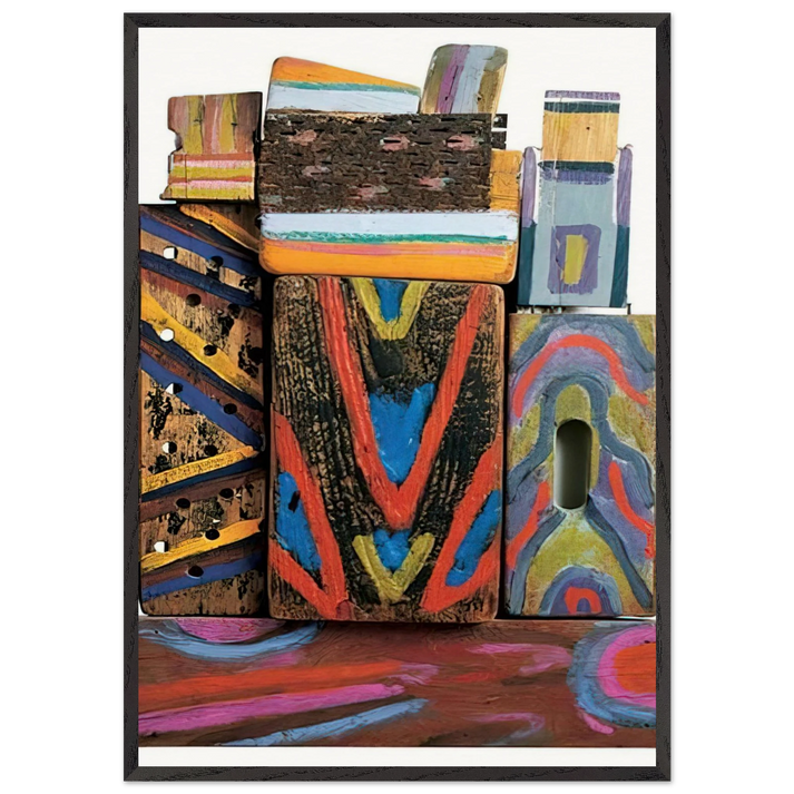 Totem Materia-R - 1980 - Betty Parsons 70x100 cm / 28x40 inches Framed Art Print – Black Wooden Frame