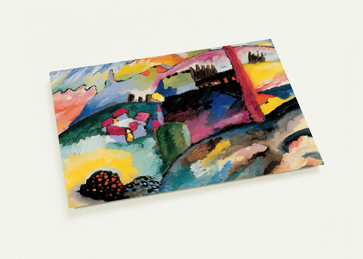 LANDSCAPE WITH FACTORY CHIMNEY 1910 By Wassily Kandinsky Pack of 10 Post Cards | Wassily Kandinsky Post Cards | A6 (10.5 x 14.8 cm) - 4.1 x 5.8 inches