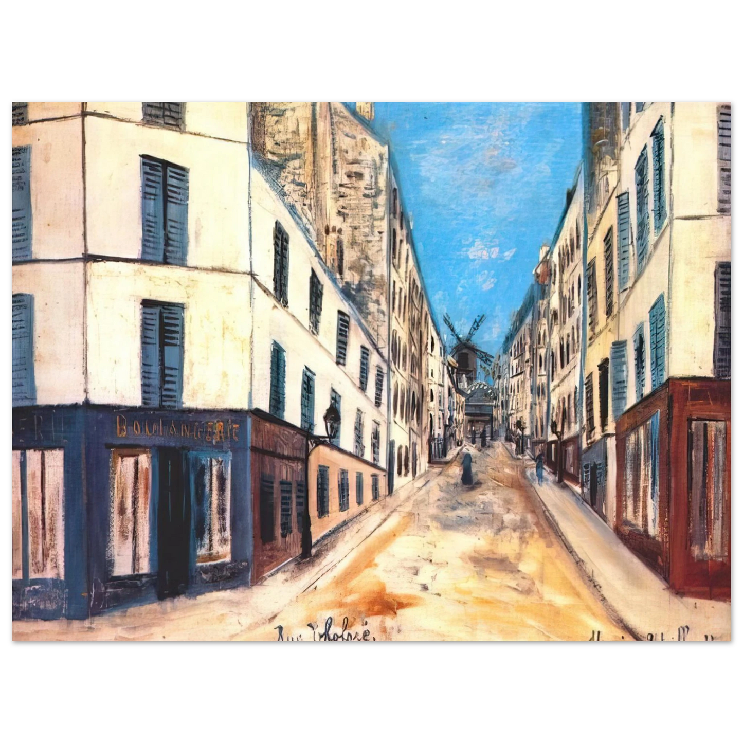 Maurice Utrillo - THOLOZE STREET 75x100 cm / 30x40inches Fine Art Poster