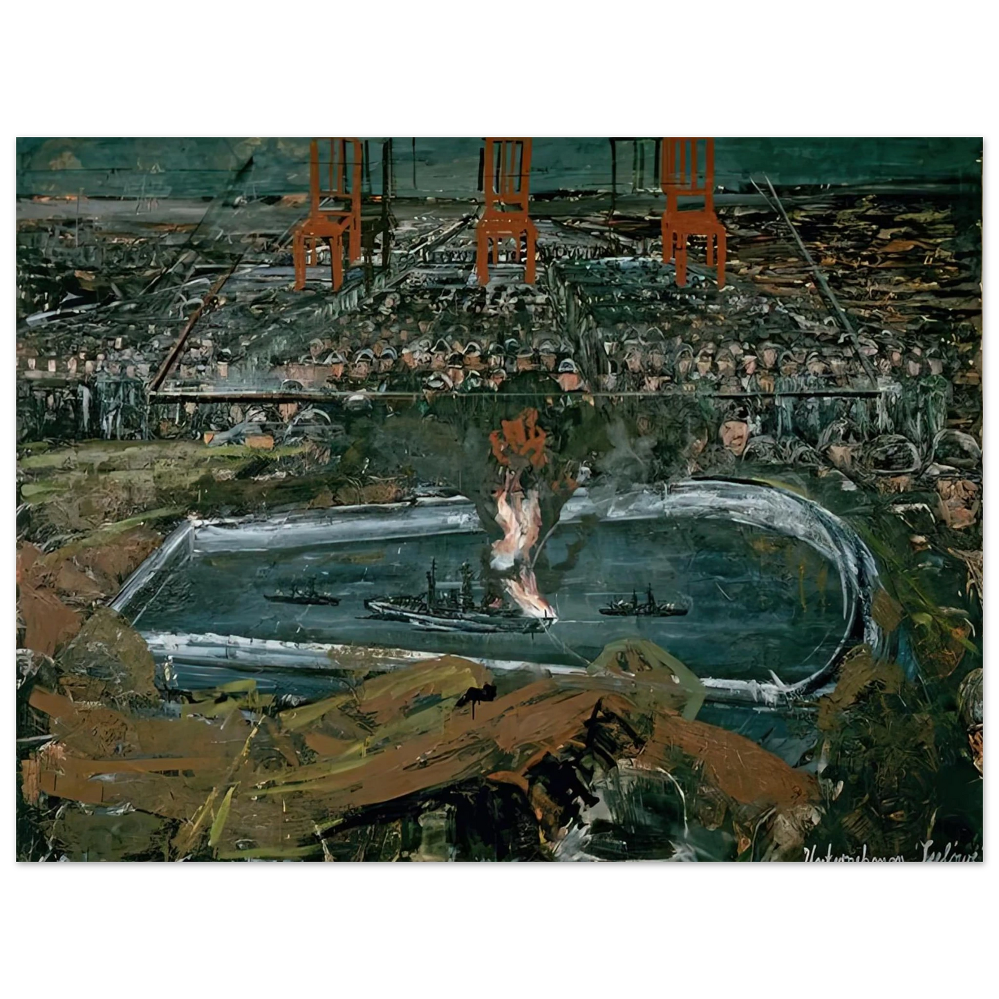 Anselm Kiefer - OPERATION SEA LION 1975 75x100 cm / 30x40inches Fine Art Poster