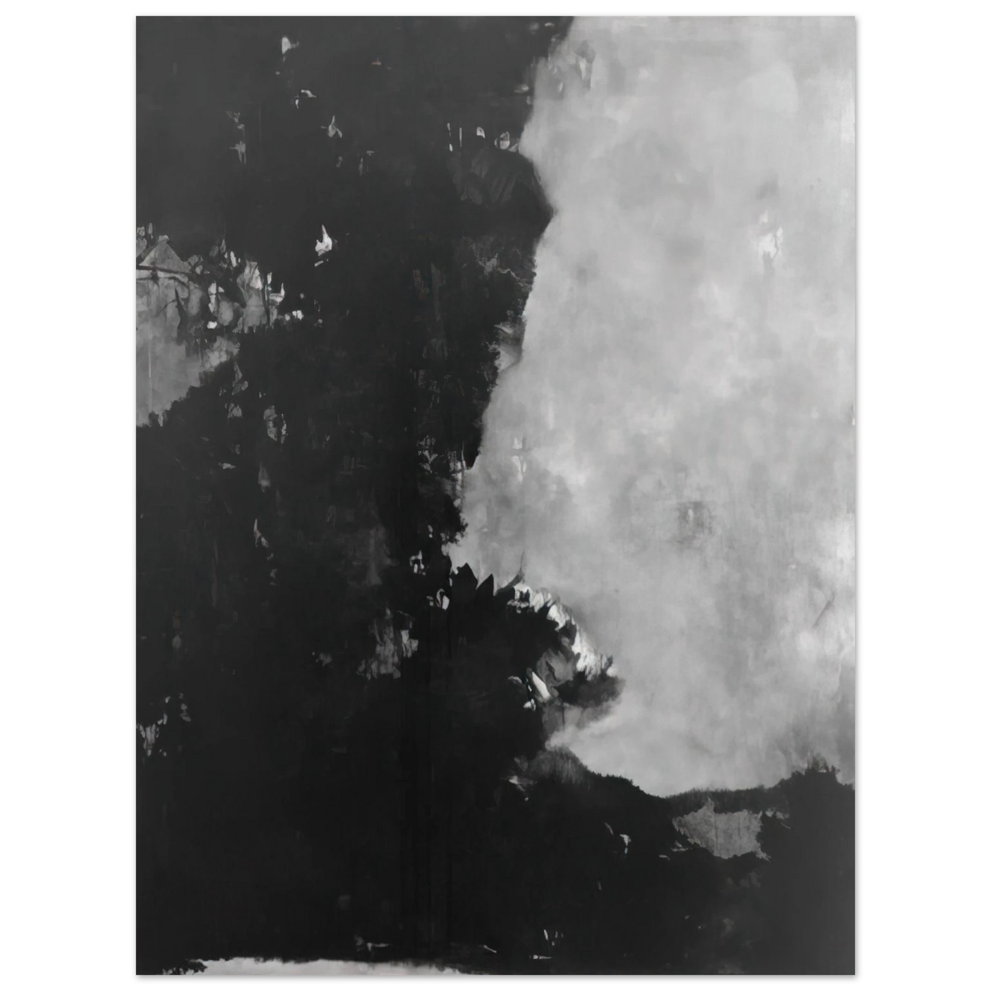 Edward Corbett - Untitled Black Painting - 1950 75x100 cm / 30x40inches Fine Art Poster