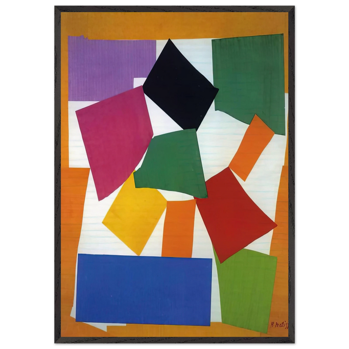 THE SNAIL 1953 - Henri Matisse 70x100 cm / 28x40 inches Framed Art Print – Black Wooden Frame
