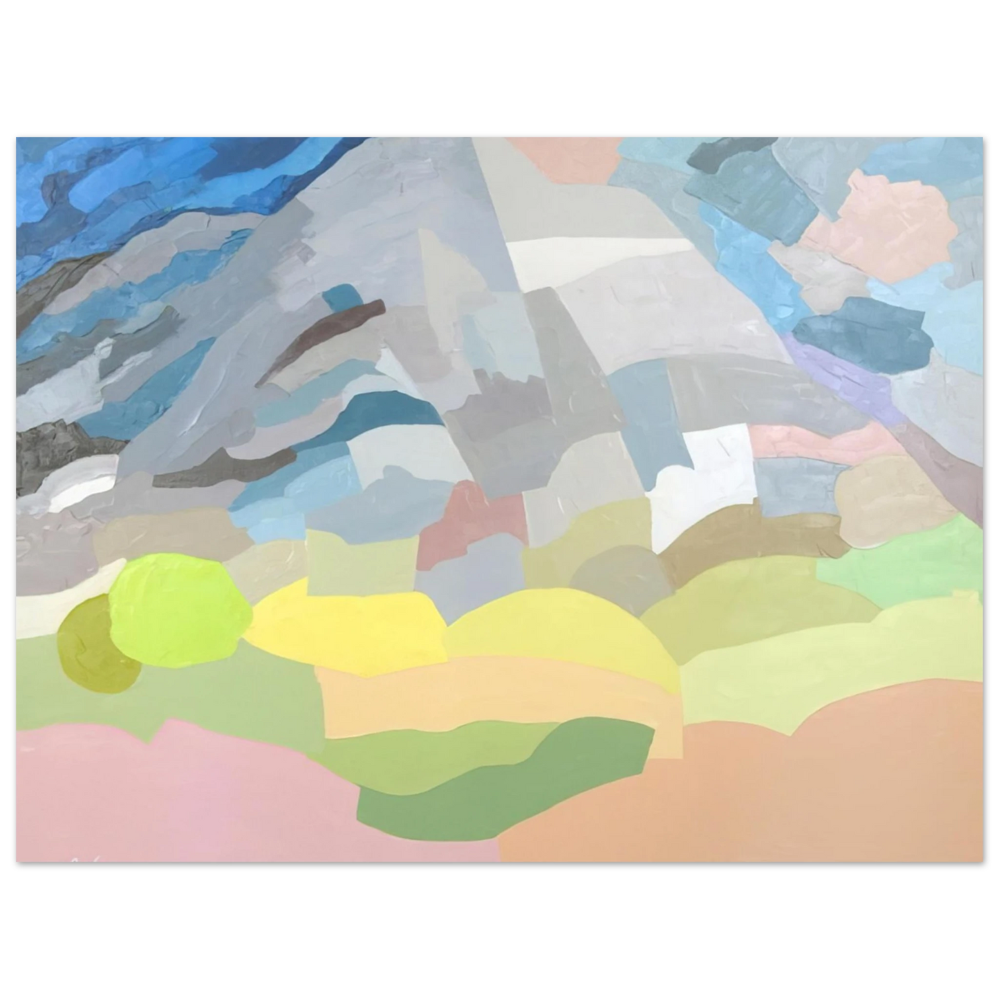 Etel Adnan - Mount Tamalpais - 1985 75x100 cm / 30x40inches Fine Art Poster